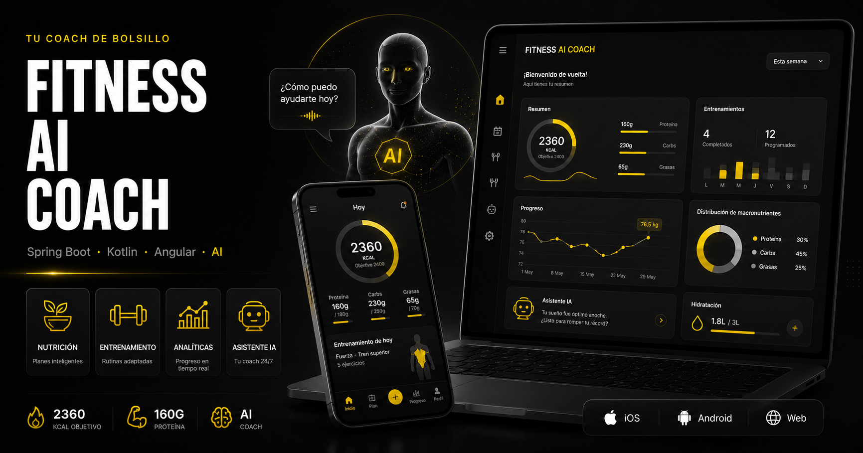 Vista previa del proyecto Fitness AI Coach